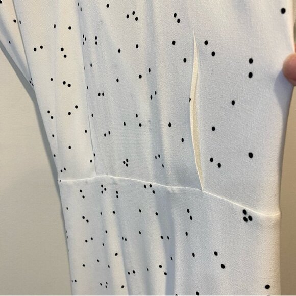 Oak + Fort Polka Dot Rayon Wrap Dress Size M - Picture 9 of 16
